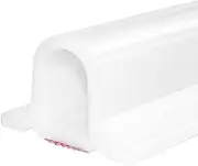 Duzzy 39 Inch Collapsible Shower Threshold Water Dam, Silicone Shower Water Stopper Barrier, Ideal for Wheelchair Accessible, Suitable for Accessibility ADA Handicap Showers Bathroom(3.3 Ft, White)