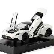 Catzon 1:32 Model Sports Car with Light & Sound Pull Back Toy for Boys-White