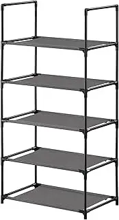 [edihome] Shoe Rack 5 Tier (28 x 45 x 89 cm) Shoe Cabinet Narrow Narrow and Tall Plastic Shoe Racks Vertical Shelf Show Rack (5 Tiers)