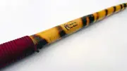 RATTAN DOS MANOS STICK TIMMY B’S BRAND WITH BURGUNDY PARACORD HANDLE FOR FMA