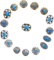 TOGEVAL 2Sets Retro Nail Charms Gems Assorted Nail Art Supplies for Creative Manicure Decorations Unique Designs for Weddings Birthdays Special Occasions