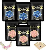 21Oz Hard Wax Beans for Painless Hair Removal Waxing Kit, At Home Wax Beads for Eyebrow, Facial, Legs, Arms, Bikini, Waxing Beads for Hair Removal with 20 pcs Wax Spatulas, No Waxing Strips Needed