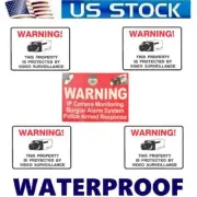 Video Surveillance Camera Security System Window Stickers signs For Home Windows
