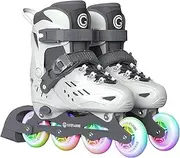 Adjustable Inline Skates for Boys Girls Ages 4-12 with Light Up Wheels, Roller Skates Blades for Youth Kids Indoor & Outdoor Beginners
