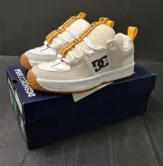 New DC x LAKERS Lynx OG white yellow purple leather skateboard shoes mens 8 usa