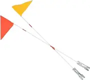ibasenice 2pcs Bicycle Flagpole Safety Flag Kit Bike Safety Flag with Pole Bike Accessories for Glassfiber