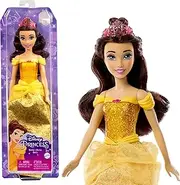 Mattel Disney Princess Toys, Belle Fashion Doll, Sparkling Look with Brown Hair, Brown Eyes & Tiara Accessory, Inspired by the Beauty & the Beast Movie