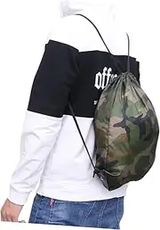 BESPORTBLE 6Pcs Camouflage Drawstring Bag Durable Lightweight Pouch for Sports Travel Yoga Beach Use for Adults for Outdoor Activities