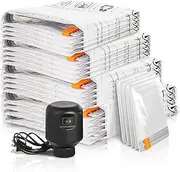 [Wevac] [2024 NEW] 20 Pack Vacuum Storage Bags (4 Jumbo/4 Large/4 Medium/4 Small/4 Roll) with Premium Electric Pump | Space Saver | Rapid Vacuum | Double Zip Seal | Clip Stopper