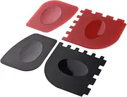 MERRYHAPY Barbecue Grill Pan Scraper 4 Pack BBQ for Stains Removal Serrated Edge for Easy Clean
