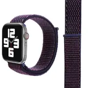 For Apple Watch SE,44-mm Case,Nylon Watch Band,Fastener,Dark Purple