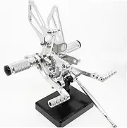 Quick Shifter Motorcycle Rearset Fit For Suzuki TL1000S TL1000R TL 1000 R/S Aluminum Footrest Rear Set Adjustable Foot Peg Pedal Rearset Footpeg (Color : Silver)