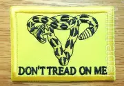 Don't Tread on Me Rattlesnake Bull Head Patch (Iron-on)