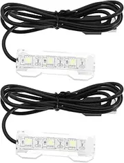 ECSiNG 2Pcs Small Aquarium Light Black Wire White Light USB Strip Water Plant Light USB Mini Desktop Fish Tank White LED Lights Aquarium Accessories