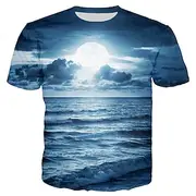 Men's Holiday Shirt T Shirt Short Sleeve T shirt 3D Print Round Neck Shirt White Yellow Red Summer Clothing Apparel M L XL XXL 3XL