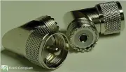 10 HIGH QUALITY RIGHT ANGLE 90 DEGREE UHF CONNECTOR PL259 TO SO239 STRAIN RELIEF