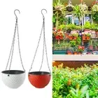 Water proof Net Resin Hanging Baskets Garden Plant Flower Pot with Chain