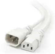 Alogic IEC C13 to IEC C14 Computer Power Extension Cord, 0.5 Meter, White