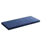 Giselle Bedding Foldable Mattress Folding Foam Single Blue fabric,linen,polyeste