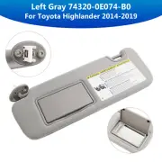 Left Sun Visor W/Vanity Light Gray 74320-0E074-B0 For Toyota Highlander 14-19 #8 (for: Toyota)
