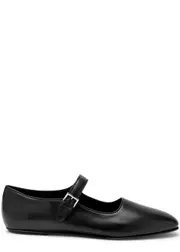 The Row Ava Leather Ballet Flats - Black - 40 (IT40 / UK7) 40 (IT40 / UK7)