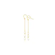 9ct Cultured Freshwater Pearl Trace Hook Earrings in White