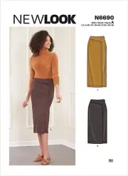 Misses Skirt New Look Sewing Pattern N6690 Sizes 4-16 2 Styles NEW UNCUT