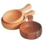 450/650ml Salad Bowl Non-slip Food Container Retro Kimchi Appetizer Plate Thick