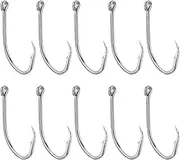 100Pcs Carbon Steel Circle Fishing Hooks Durable Hooks for Freshwater Saltwater Fishing Gear Strong Performance Octopus Beak Hooks for Increased Catching Rate