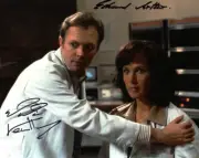 Doctor Who Autograph: WANDA VENTHAM & EDWARD ARTHUR (Fendahl) Signed Photo