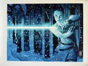 In A Galaxy Far Far Away Sideshow Art Print Adam Hughes #360/500 Star Wars Rey