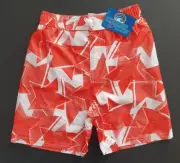 BNWT Boys Sz 6 Smart Wave Tribe Red White Tie Waist Swim Board Shorts