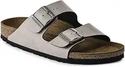 [Birkenstock] Arizona Black, Stone Birko Flor Pull Up, 9 US