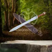 Handmade Viking Outdoor Hunting Tactical Forest Survival Gladius Sword W/Sheath