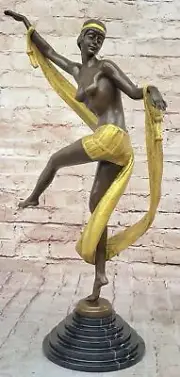 Hand Made Art Deco Ribbon Dancer: Gilt Bronze Collector`s Edition Classic Sale
