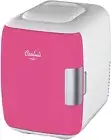 Mini Fridge for Car, Travel Office Desk & Dorm Room 4L Can Electric Plug FUCHSIA