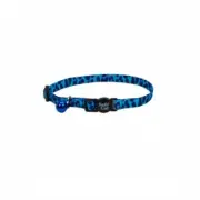 Safe Cat Fashion Breakaway Cat Collar, Blue Leopard (8-12")