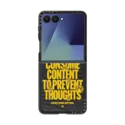 Galaxy Z Flip7 Impact Magnetic Case MUST CONSUME CONTENT TO PREVENT THOUGHTS by Okiden