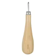 Handwork Sewing Awl 4mm Rhombus Taper Stitch Leather Punch Hole Tool, Log Color