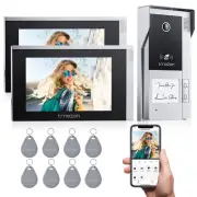 TMEZON 1080P WiFi Video Doorbell Phone Intercom System Kit 2x7" Touch IP Monitor