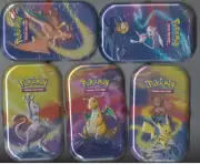 Pokemon Kanto Power Mini Tin Set of 5 Factory Sealed 2025 Version Sword & Shield