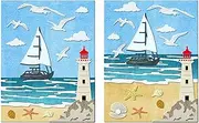 XMZZMX Maritime Sailboat Lighthous Seagull Metal Cutting Dies for Card Making, Paper Embossing Die Cuts Kit Templates, Storage Pockets Supplies, Photo Frame Album DIY Scrapbooking Stencils Sets