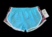 Girls Large (10-12) Soffe Lined Running Shorts, Blue & Pink, Kids Activewear NWT