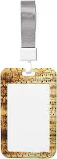 [OCELIO] Music Note Print Id Card Protective Shell (Vertical Style) (Multiple Sides) Id Card Chest Plate Protective Shell
