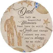 Dad Memorial Stone Garden Memorial Gifts for Loss of Dad Sympathy Gifts Loss of Father Stepping Stones Outdoor Father's Day Cemetery Decorations