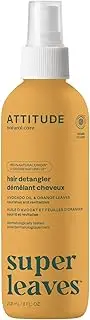 ATTITUDE Detangling Spray, EWG Verified, Plant-Based Ingredients, Dermatologically Tested, Vegan, Orange Leaves, 8 Fl Oz