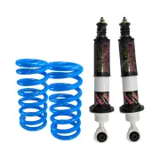 Front Raised Gabriel Ultra PLUS Shocks + Lovells Springs for Navara D40 ST-X 550