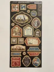 Graphic 45 Cityscapes Adventure Travel Places People Life 6" x 12" Chipboard