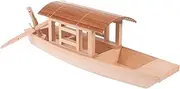 STOBOK Small Wooden Fishing Boat Model Remote Control Boat Model Kit Boat Ornament Mini Design for Decor