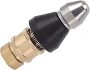 G1/4 Sewer Pipe Nozzle Stainless Steel Pressure Sewer Jetter Nozzle for Water Sprinkler